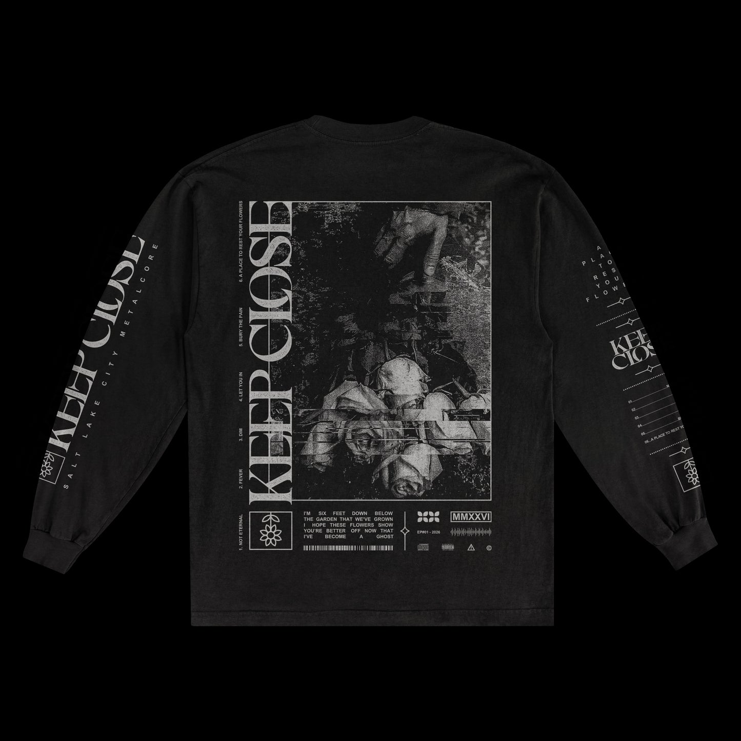 A Place To Rest Your Flowers Longsleeve - Black